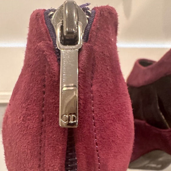 DIOR Caged Suede Peep Toe Bootie in Black and Magenta, Size 39 EU - Picture 4 of 5